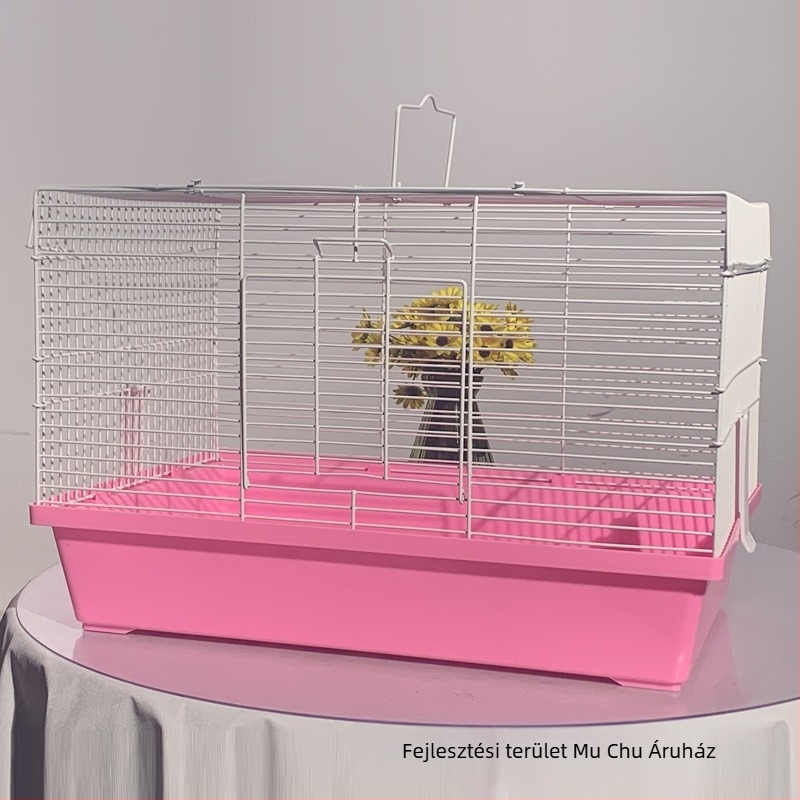 Hamsterketrec, téglalap alakú, vasból készült, beltéri használatra, könnyen tisztítható, szellőző