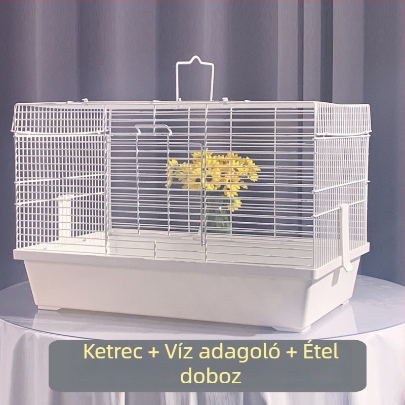 Hamsterketrec, téglalap alakú, vasból készült, beltéri használatra, könnyen tisztítható, szellőző