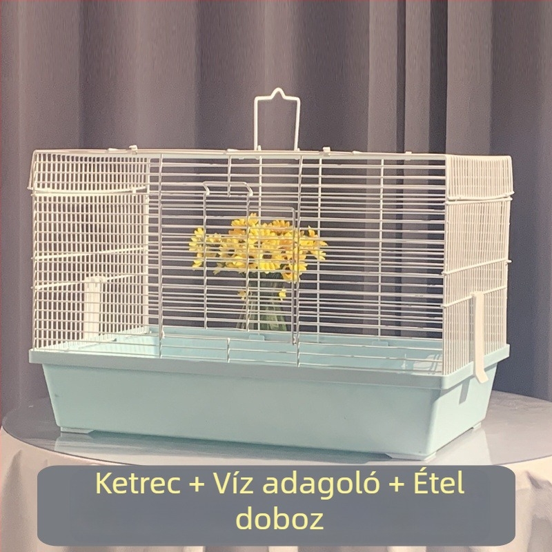 Hamsterketrec, téglalap alakú, vasból készült, beltéri használatra, könnyen tisztítható, szellőző