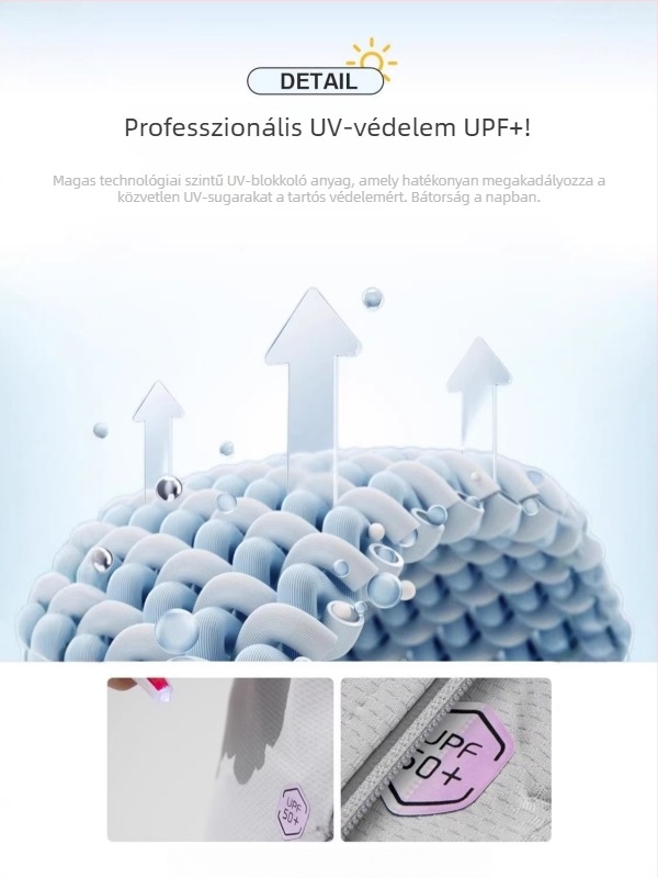 Kültéri kabát leválasztható kapucnival, UV-védelem, légáteresztő ice silk anyag, 93% poliészter, 7% spandex, elöl cipzár és zsebek cipzárral