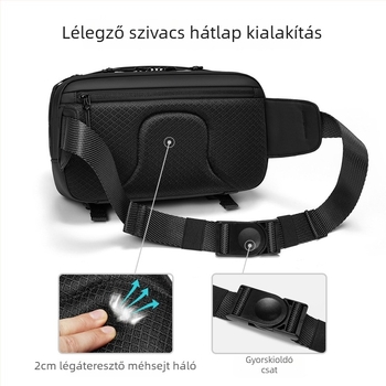 Outwalk férfi crossbody táska szabadidős utazáshoz – Oxford szövet, lélegző, vízálló, kopásálló