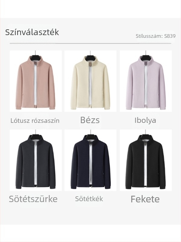 S839 Őszi–téli kültéri uniszex polárdzseki meleg béléssel, vastag