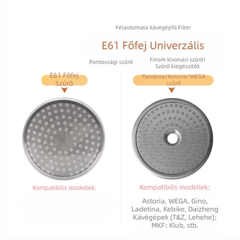 Espresso gép: főzőfej vízelosztó képernyő, szűrő; 304 rozsdamentes acél, modern minimalist design, egyszerű stílus