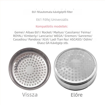 Espresso gép: főzőfej vízelosztó képernyő, szűrő; 304 rozsdamentes acél, modern minimalist design, egyszerű stílus