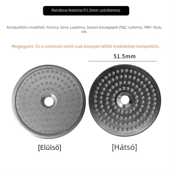 Espresso gép: főzőfej vízelosztó képernyő, szűrő; 304 rozsdamentes acél, modern minimalist design, egyszerű stílus