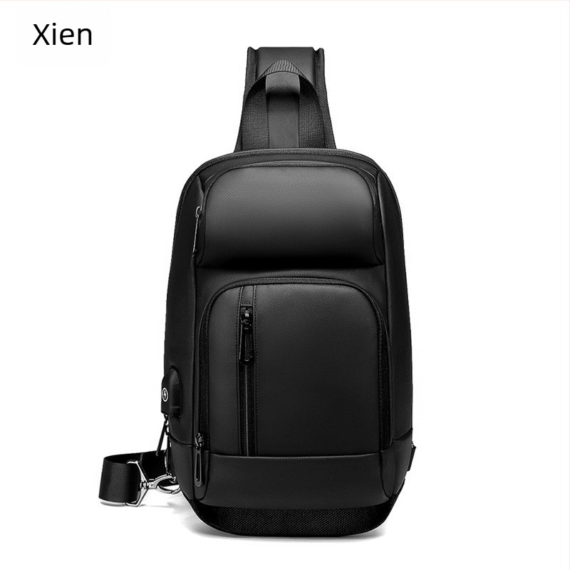 Férfi mellkas táska crossbody — vízálló PVC, Sheen márka, üzleti út stílus