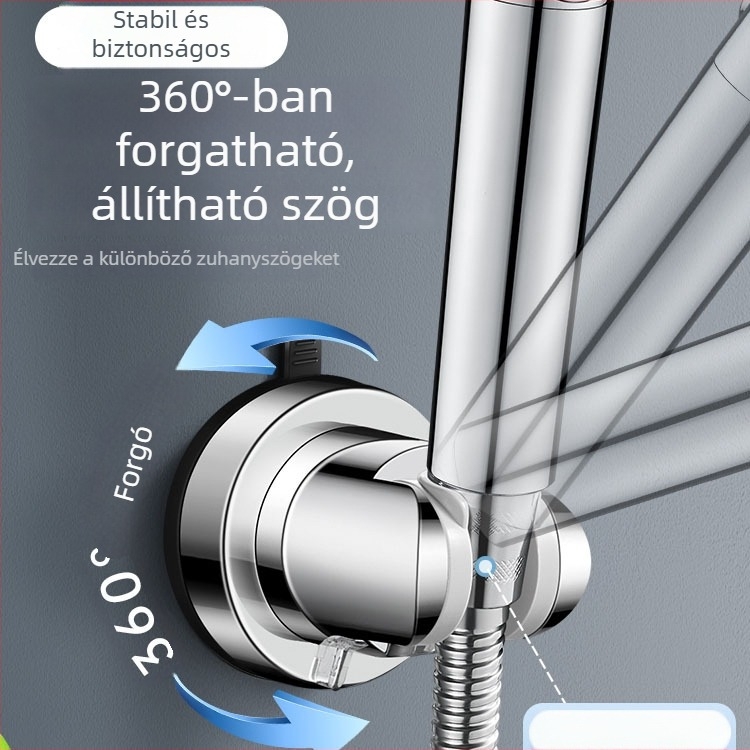 Zuhanytartó szívócsészével, univerzális, ragasztó szerelés, LR-XP02, ABS