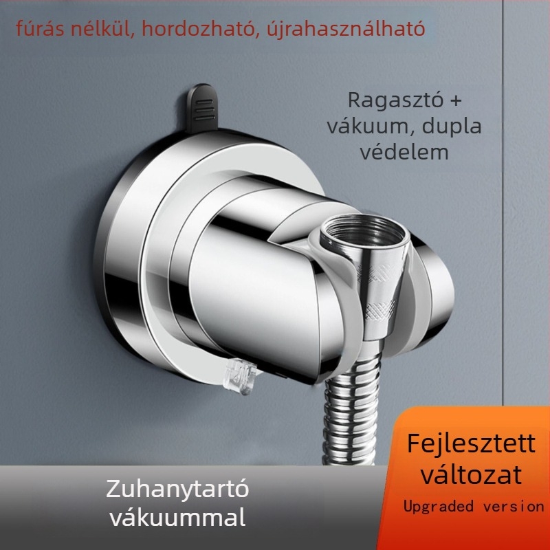 Zuhanytartó szívócsészével, univerzális, ragasztó szerelés, LR-XP02, ABS