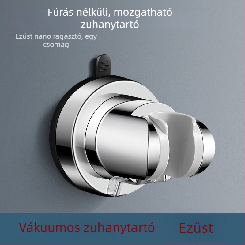 Zuhanytartó szívócsészével, univerzális, ragasztó szerelés, LR-XP02, ABS