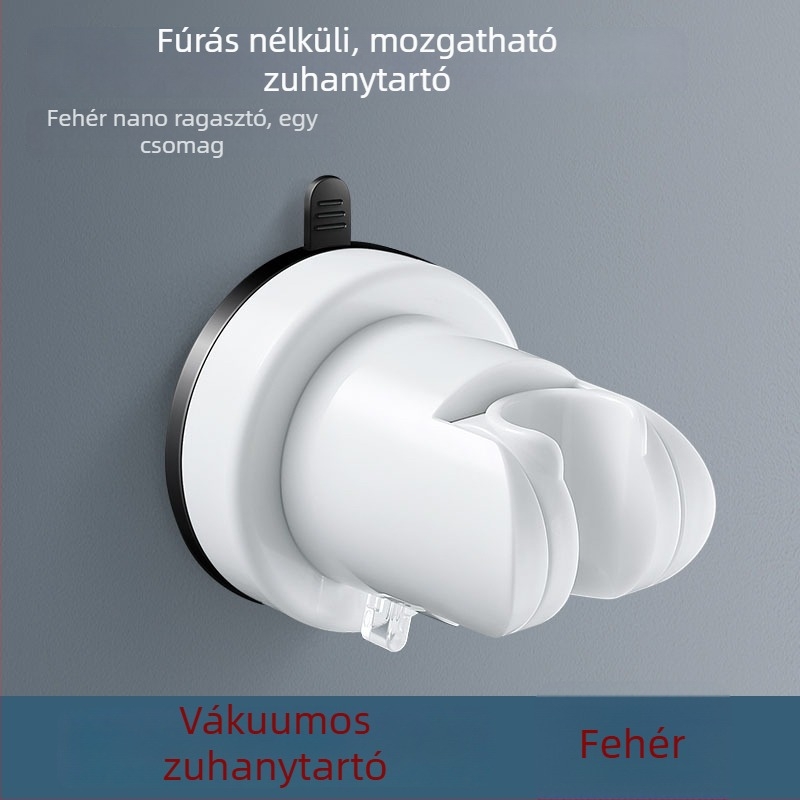Zuhanytartó szívócsészével, univerzális, ragasztó szerelés, LR-XP02, ABS