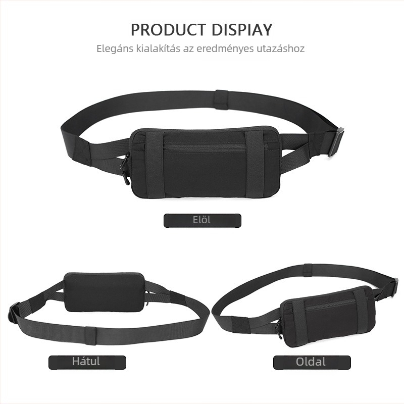 Férfi derék táska sporthoz, utcai stílus, nylon, vízálló, ultrakönnyű, tehercsökkentés — End&start