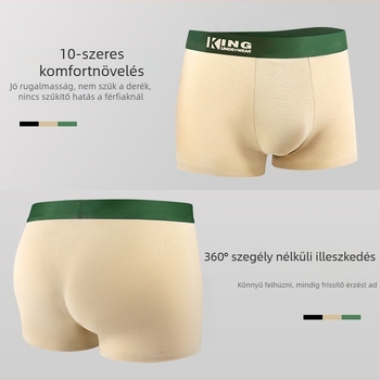 Férfi pamut boxer brief – lélegző, antibakteriális, középmagas derekú, ágyéktáji bélés viszkózzal
