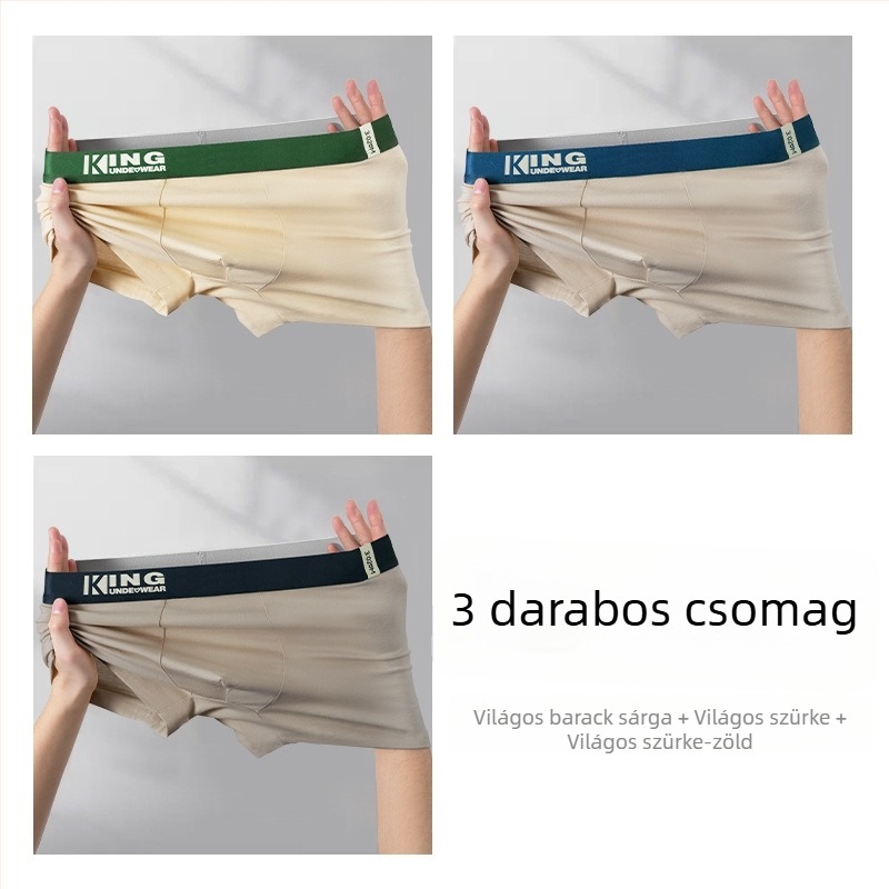 Férfi pamut boxer brief – lélegző, antibakteriális, középmagas derekú, ágyéktáji bélés viszkózzal