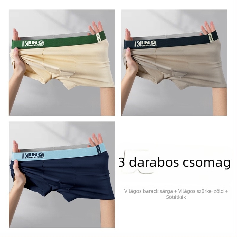 Férfi pamut boxer brief – lélegző, antibakteriális, középmagas derekú, ágyéktáji bélés viszkózzal