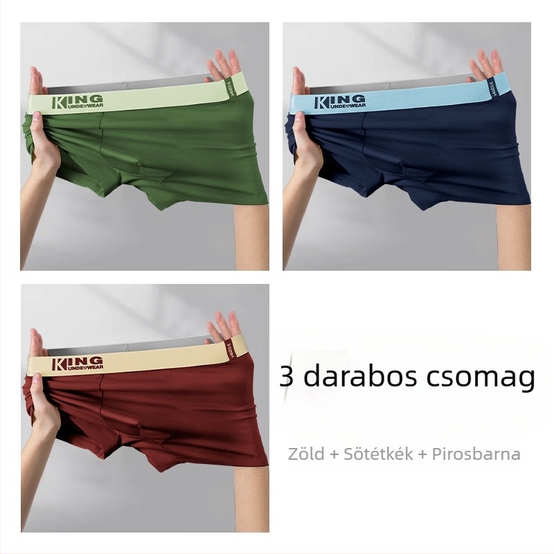 Férfi pamut boxer brief – lélegző, antibakteriális, középmagas derekú, ágyéktáji bélés viszkózzal