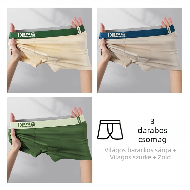Férfi pamut boxer brief – lélegző, antibakteriális, középmagas derekú, ágyéktáji bélés viszkózzal