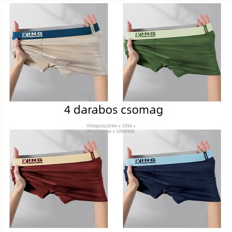 Férfi pamut boxer brief – lélegző, antibakteriális, középmagas derekú, ágyéktáji bélés viszkózzal