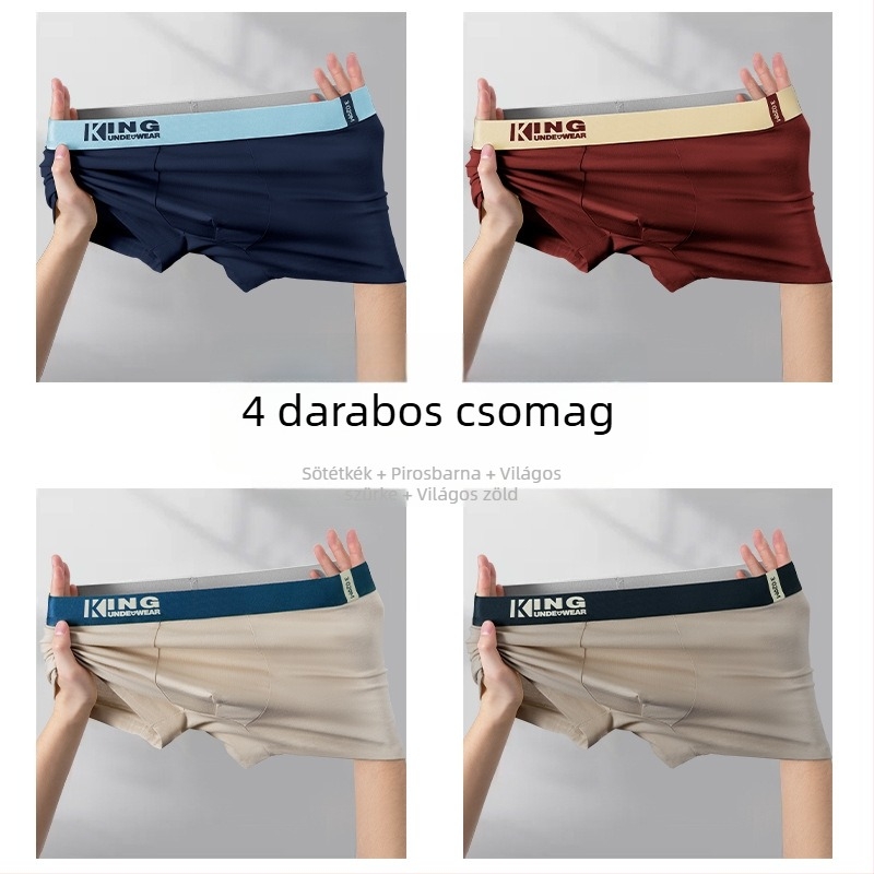 Férfi pamut boxer brief – lélegző, antibakteriális, középmagas derekú, ágyéktáji bélés viszkózzal