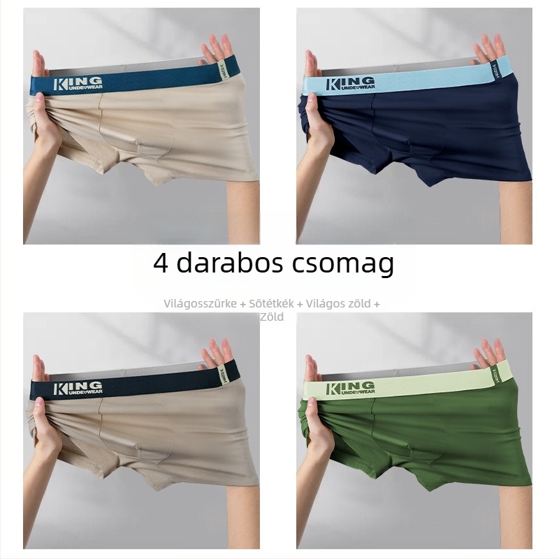 Férfi pamut boxer brief – lélegző, antibakteriális, középmagas derekú, ágyéktáji bélés viszkózzal