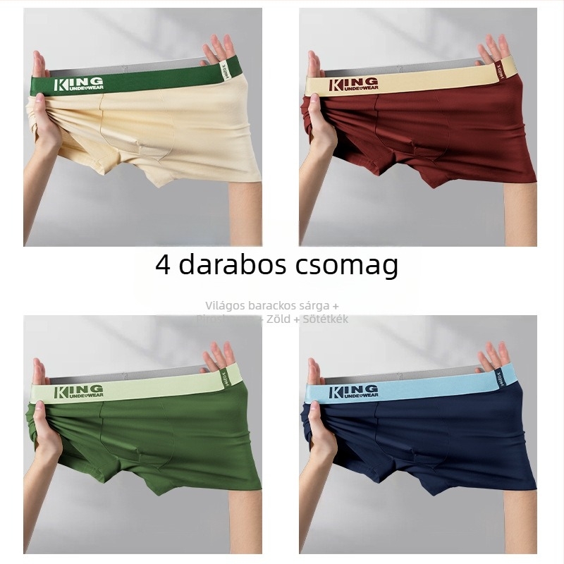 Férfi pamut boxer brief – lélegző, antibakteriális, középmagas derekú, ágyéktáji bélés viszkózzal