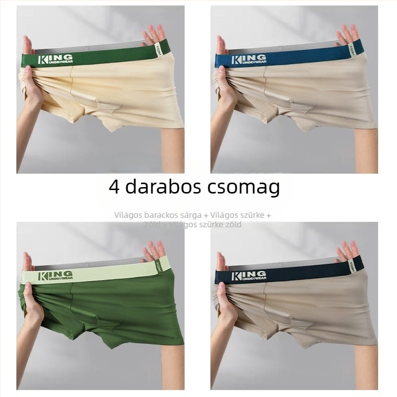Férfi pamut boxer brief – lélegző, antibakteriális, középmagas derekú, ágyéktáji bélés viszkózzal
