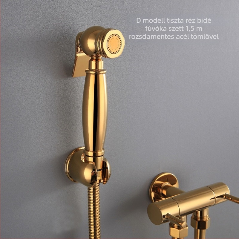Réz bidet spraycsap, falra szerelhető, modell x35, krómozott bevonat, spray és buborék