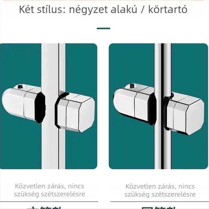 Junzhou Fúrás nélküli zuhanyrúd, állítható zuhanyfej-tartóval, ABS, modell Jz