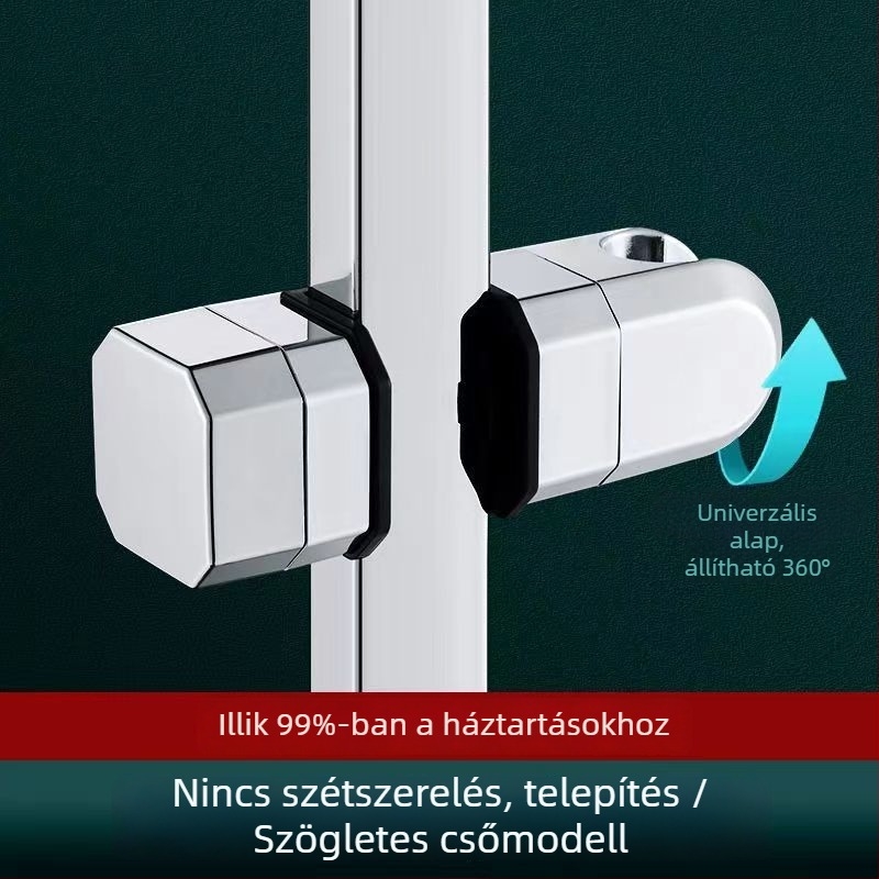 Junzhou Fúrás nélküli zuhanyrúd, állítható zuhanyfej-tartóval, ABS, modell Jz