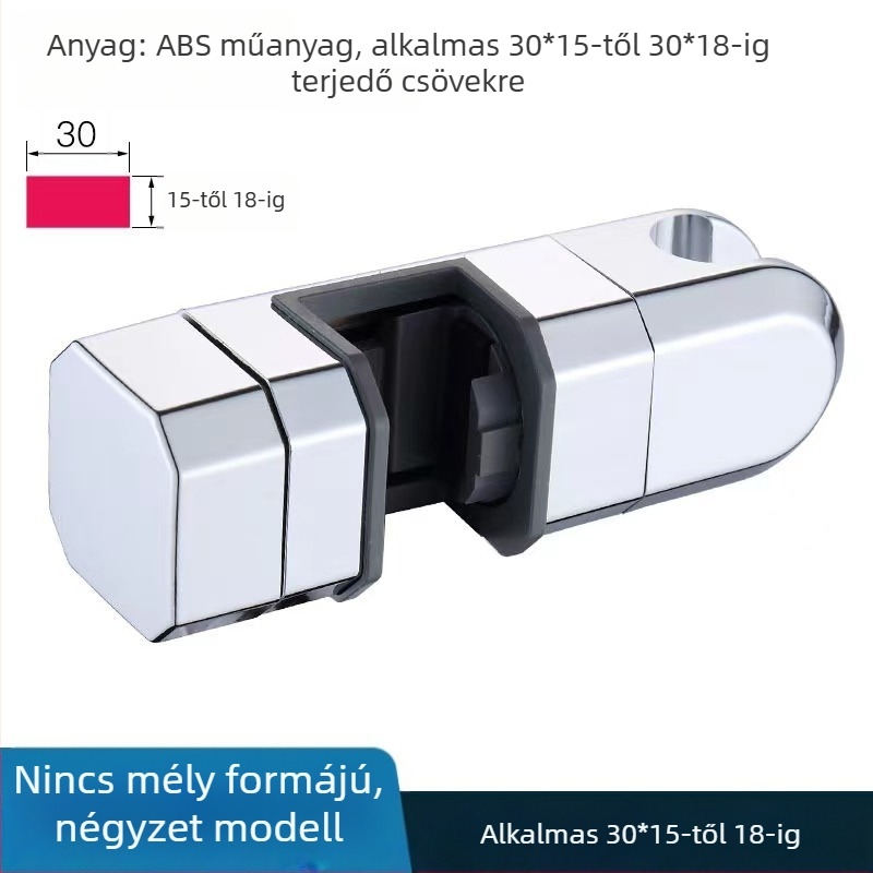 Junzhou Fúrás nélküli zuhanyrúd, állítható zuhanyfej-tartóval, ABS, modell Jz