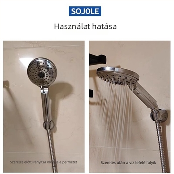 Zuhanyszög-állító adapter, 135° könyök, cinkötvözet, elektroplakálás, forgó csatlakozás, hőmérséklet-szabályozás