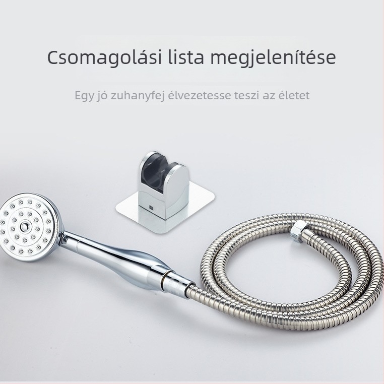 Réz zuhanyfej készlet, eső funkció, spirálisan szerelés, THS01 modell, 1.2 MP