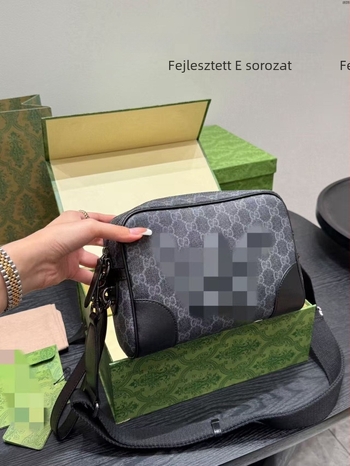 Férfi crossbody táska marhabőrből, vászon bélés, mix‑and‑match stílus, 2018 tavasz