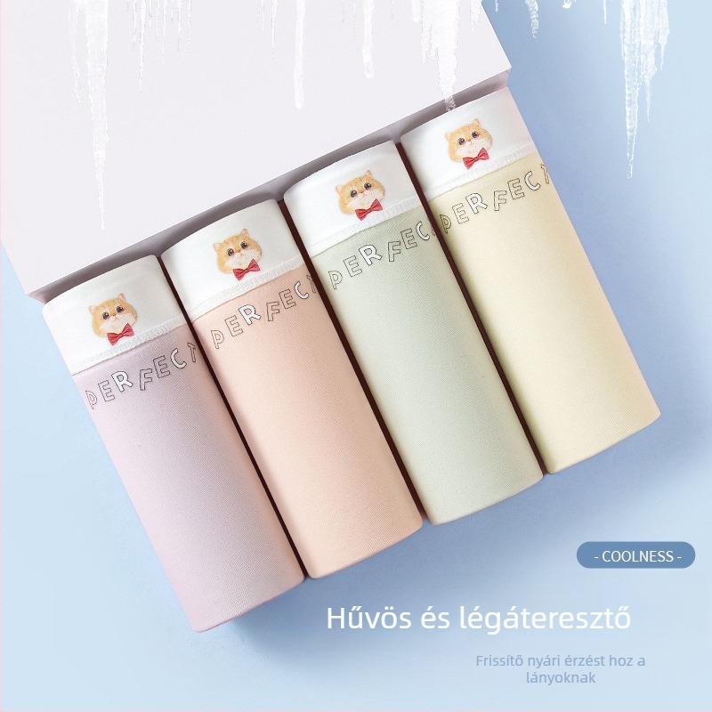 Ice Silk seamless alsónemű gyerekeknek nyárra, középmagasságú derékszíj, háromszög fazon