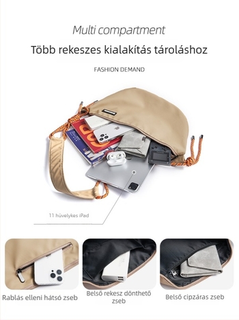 Férfi Messenger táska - Amottes PVC, utcai stílus, kopásálló, modell 3420