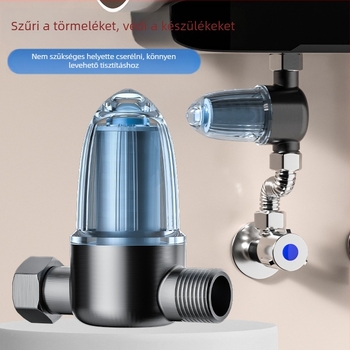 Boiler előszűrő, leszerelhető és mosható, BL-1019 modell, réz test + 316 rozsdamentes acél + PC, spirálos rögzítésű telepítés