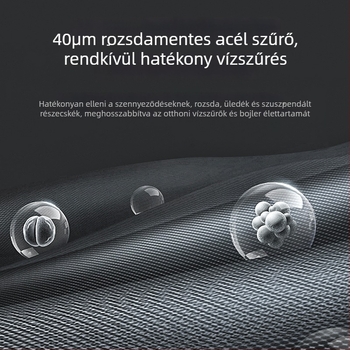 Boiler előszűrő, leszerelhető és mosható, BL-1019 modell, réz test + 316 rozsdamentes acél + PC, spirálos rögzítésű telepítés