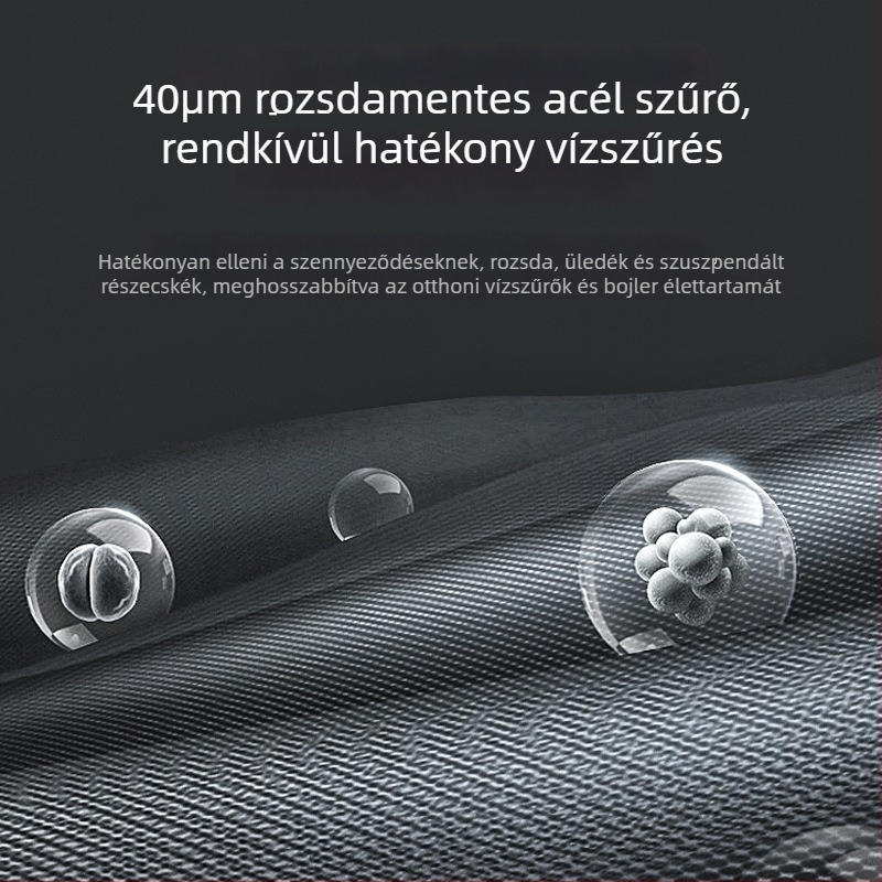 Boiler előszűrő, leszerelhető és mosható, BL-1019 modell, réz test + 316 rozsdamentes acél + PC, spirálos rögzítésű telepítés