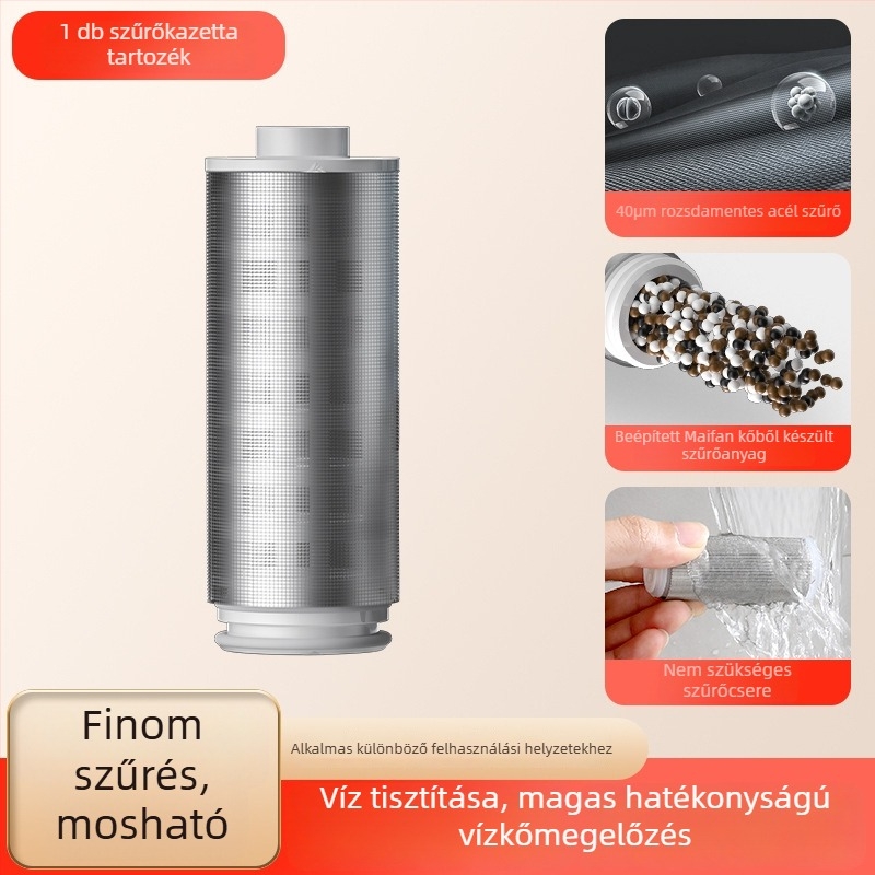 Boiler előszűrő, leszerelhető és mosható, BL-1019 modell, réz test + 316 rozsdamentes acél + PC, spirálos rögzítésű telepítés