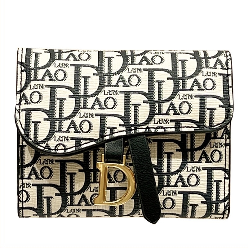 Női valódi bőrből készült pénztárca-klutch D Brand, kód D8049, ősz 2024, egyszínű minta, mindennapi használatra