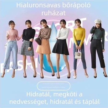 Machi Ying Női koreai stílusú karcsúsított hosszú ujjú felső, félmagas gallér, bőrbarát alapréteg, egyszínű pulóver