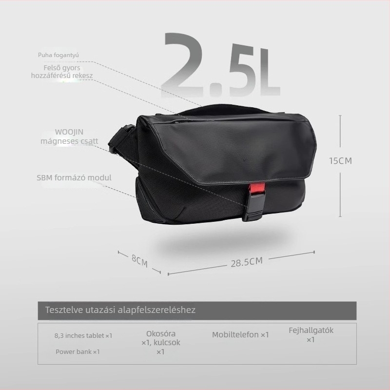 NOWTHAT férfi PVC-crossbody táska – vízálló, rendkívül könnyű, bővíthető