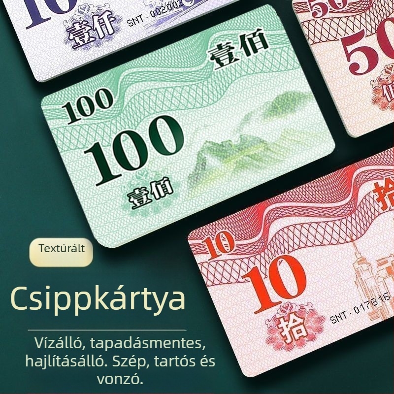 Melamin chip kártyák, vízálló, vastított kivitel, sakk- és kártyaszobákhoz