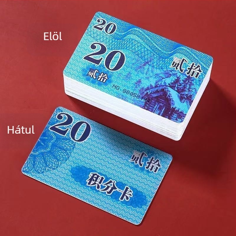 Melamin chip kártyák, vízálló, vastított kivitel, sakk- és kártyaszobákhoz