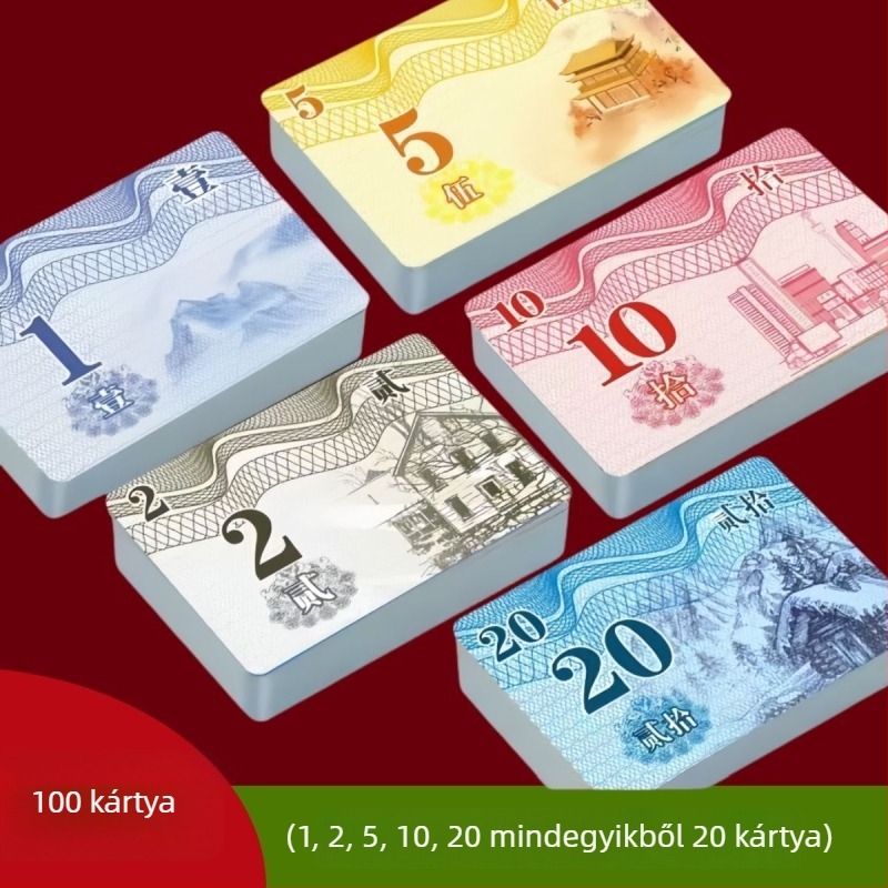 Melamin chip kártyák, vízálló, vastított kivitel, sakk- és kártyaszobákhoz