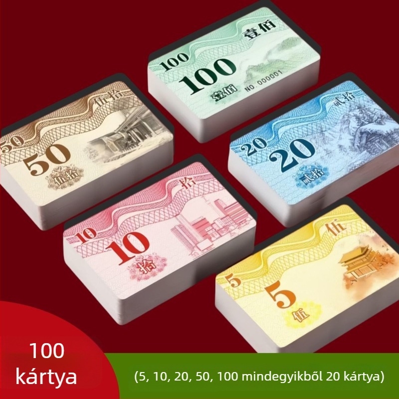 Melamin chip kártyák, vízálló, vastított kivitel, sakk- és kártyaszobákhoz