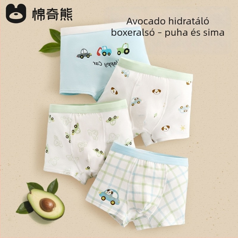 Avokádó antibakteriális gyerek boxer brief fiúk számára, kategória A, közepes és nagy méretek