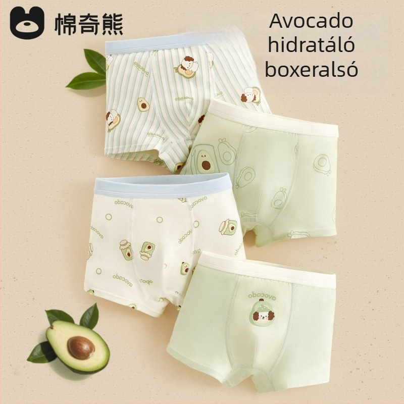 Avokádó antibakteriális gyerek boxer brief fiúk számára, kategória A, közepes és nagy méretek