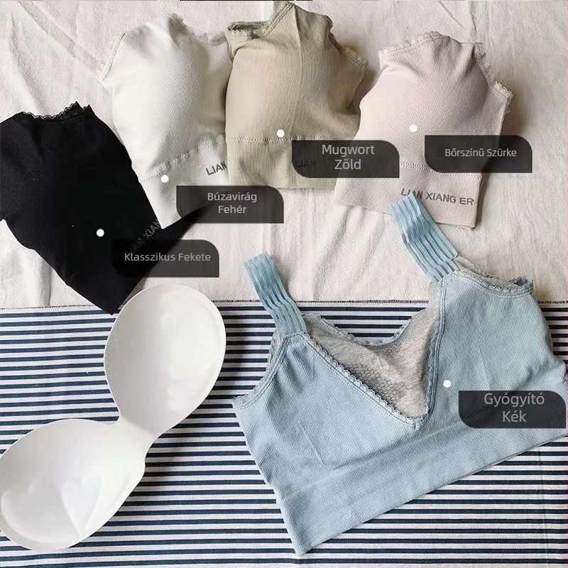 Váll nélküli melltartó hátsó összefogóval, seamless kötött nylon, grafén lélegző