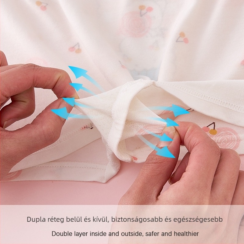 Gyerekeknek szóló modál bugyi lányoknak, négyszögletes szabás, nyári vékony Ice Silk