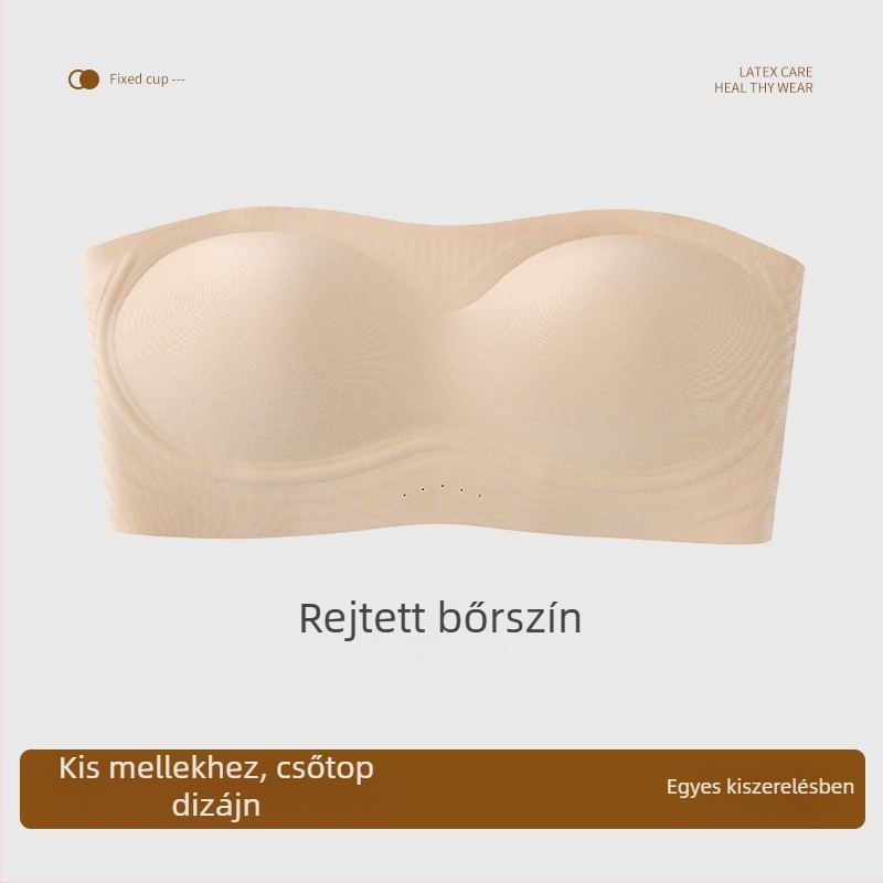Váll nélküli bustier felső, csúszásmentes, szép hátsó rész és fix kosár – lélegző nylon
